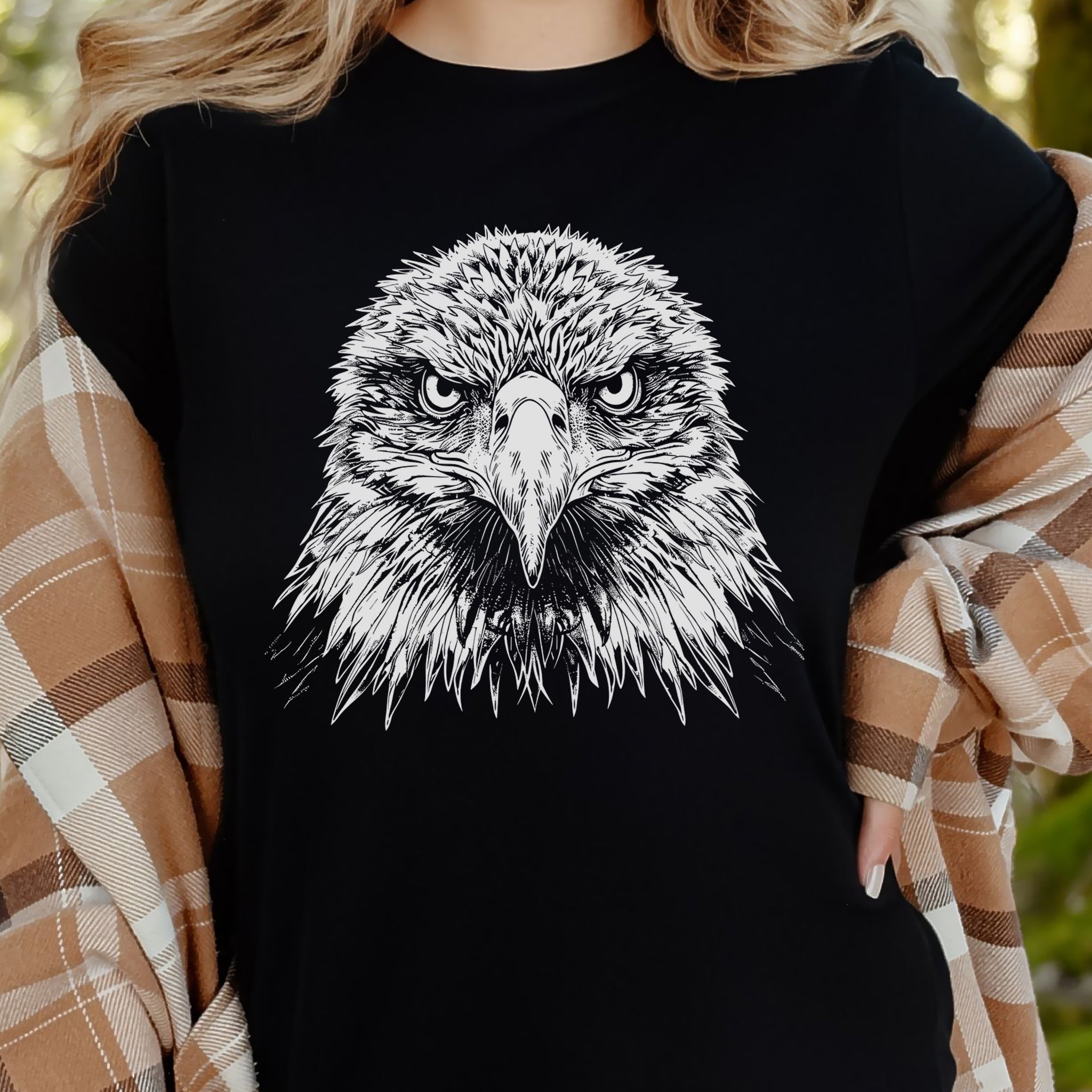 Eagle Face T-Shirt – Majestic Bird of Prey Tee