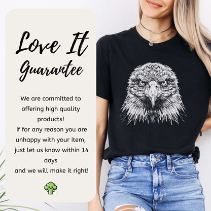 Eagle Face T-Shirt – Majestic Bird of Prey Tee