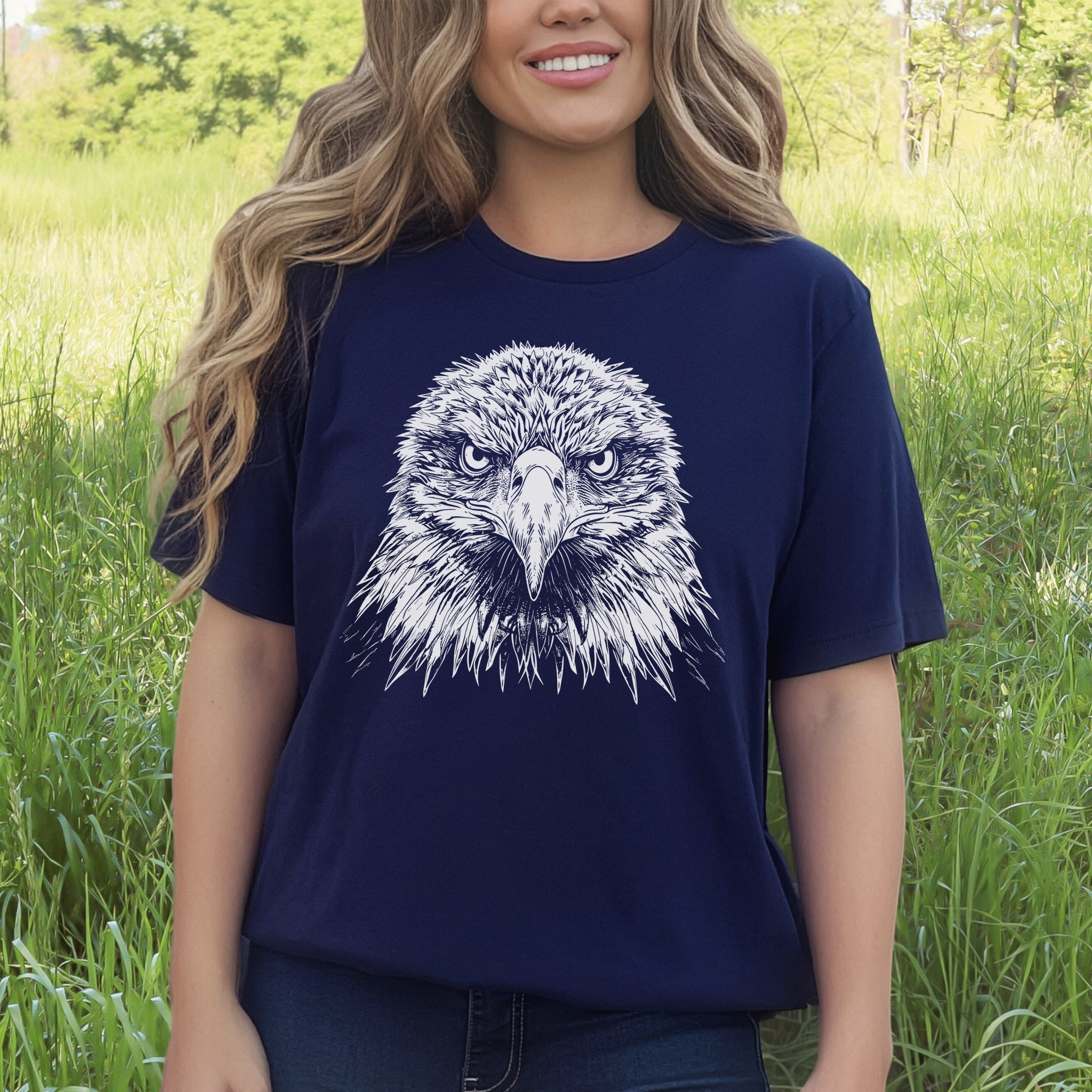 Eagle Face T-Shirt – Majestic Bird of Prey Tee