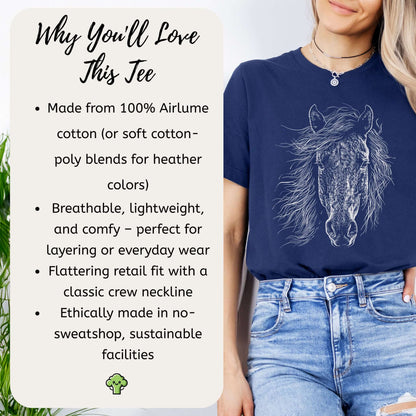 Wild Mustang Horse Face T-Shirt – Spirit of the West
