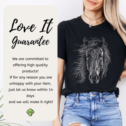 Wild Mustang Horse Face T-Shirt – Spirit of the West