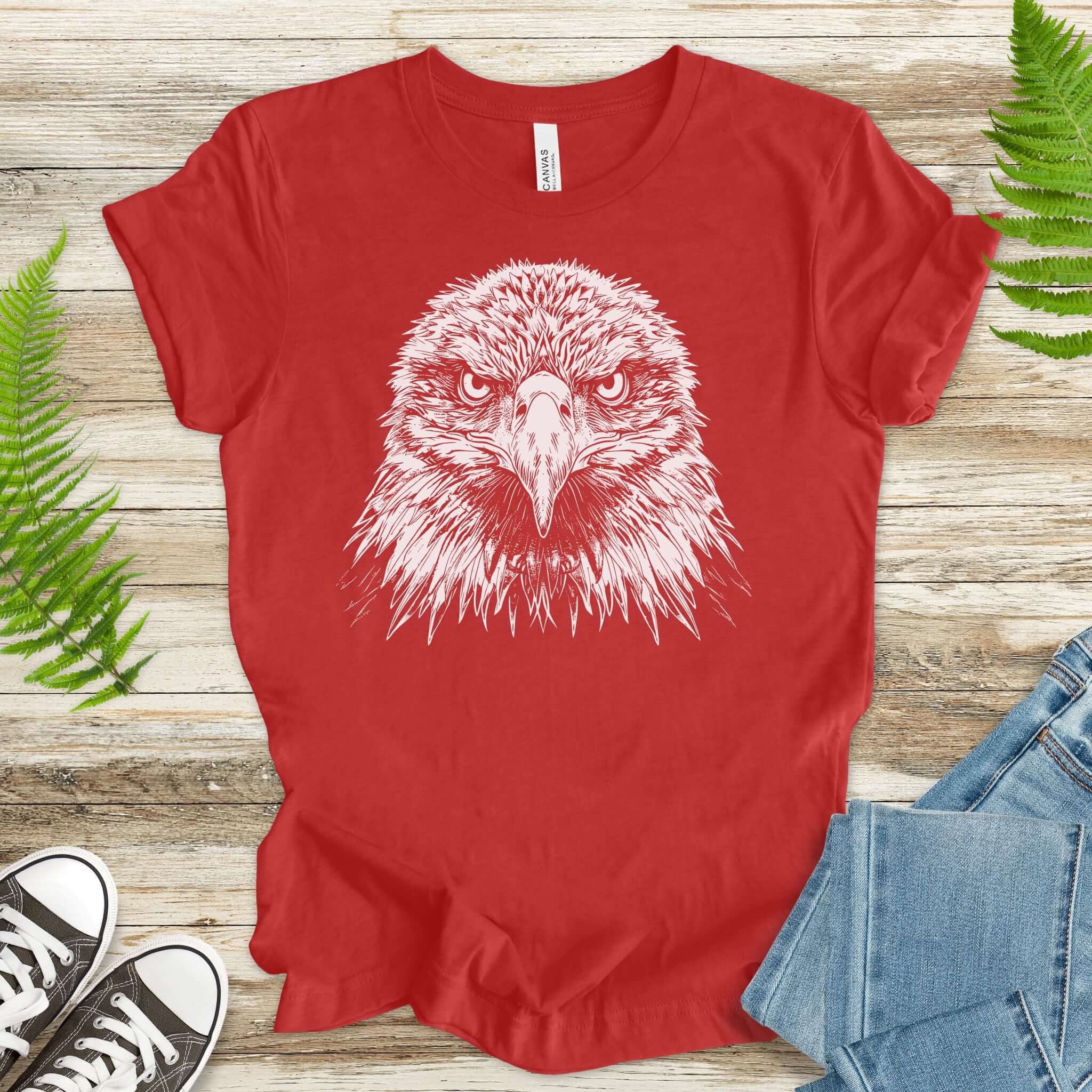 Eagle Face T-Shirt – Majestic Bird of Prey Tee