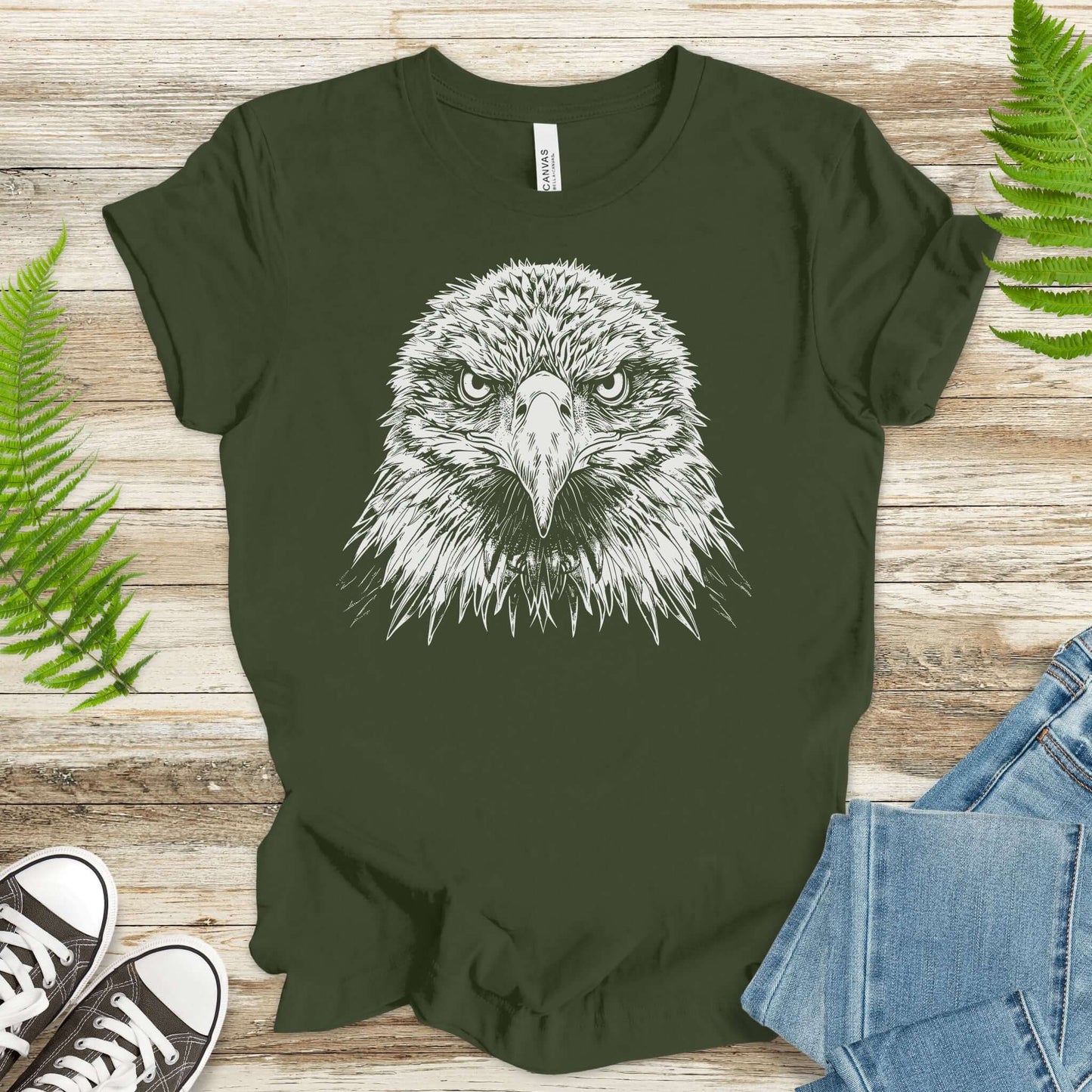 Eagle Face T-Shirt – Majestic Bird of Prey Tee