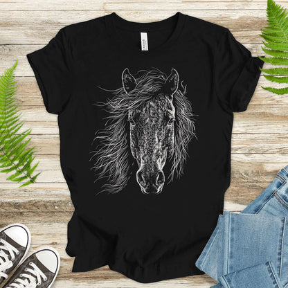 Wild Mustang Horse Face T-Shirt – Spirit of the West