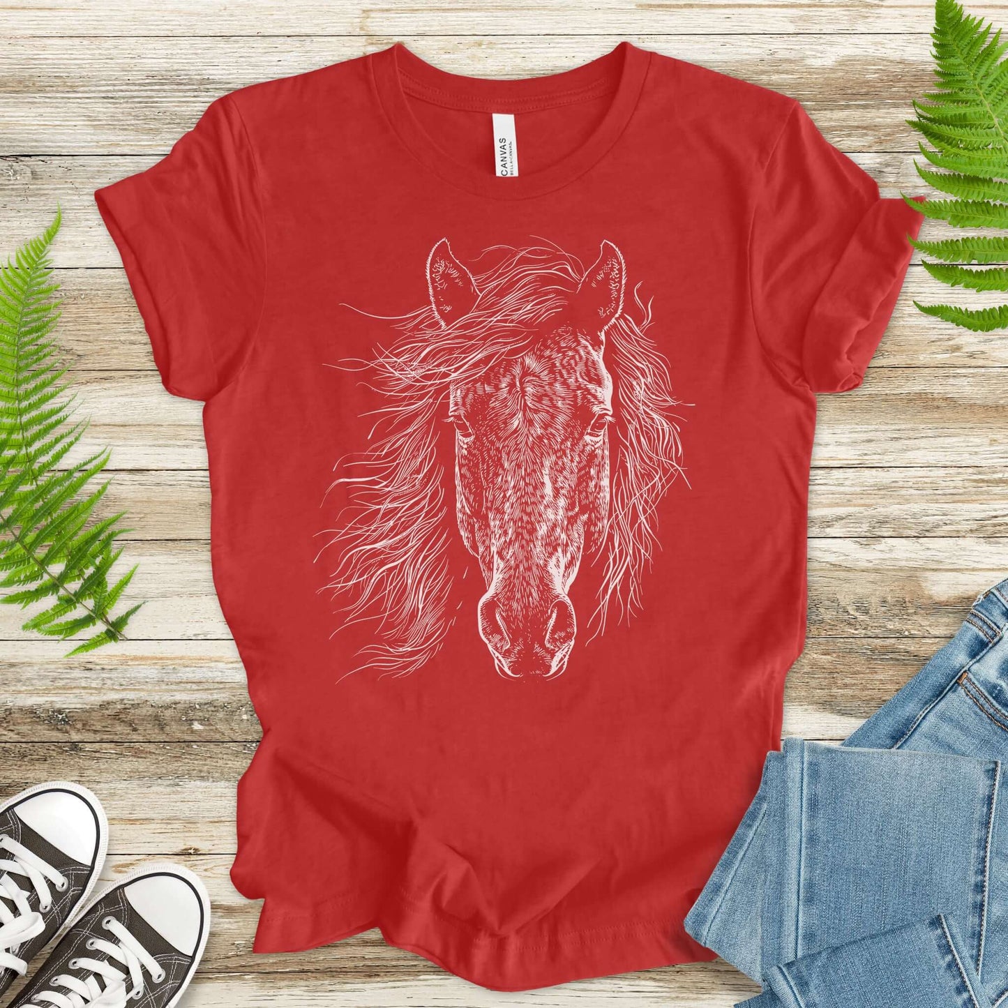 Wild Mustang Horse Face T-Shirt – Spirit of the West