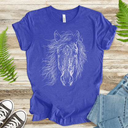 Wild Mustang Horse Face T-Shirt – Spirit of the West