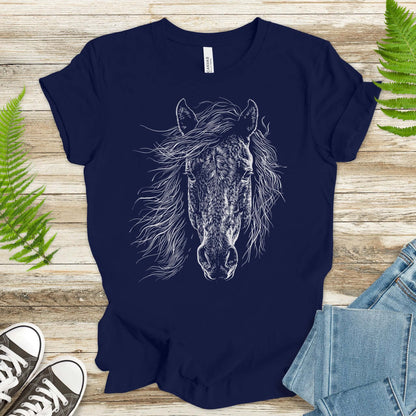Wild Mustang Horse Face T-Shirt – Spirit of the West