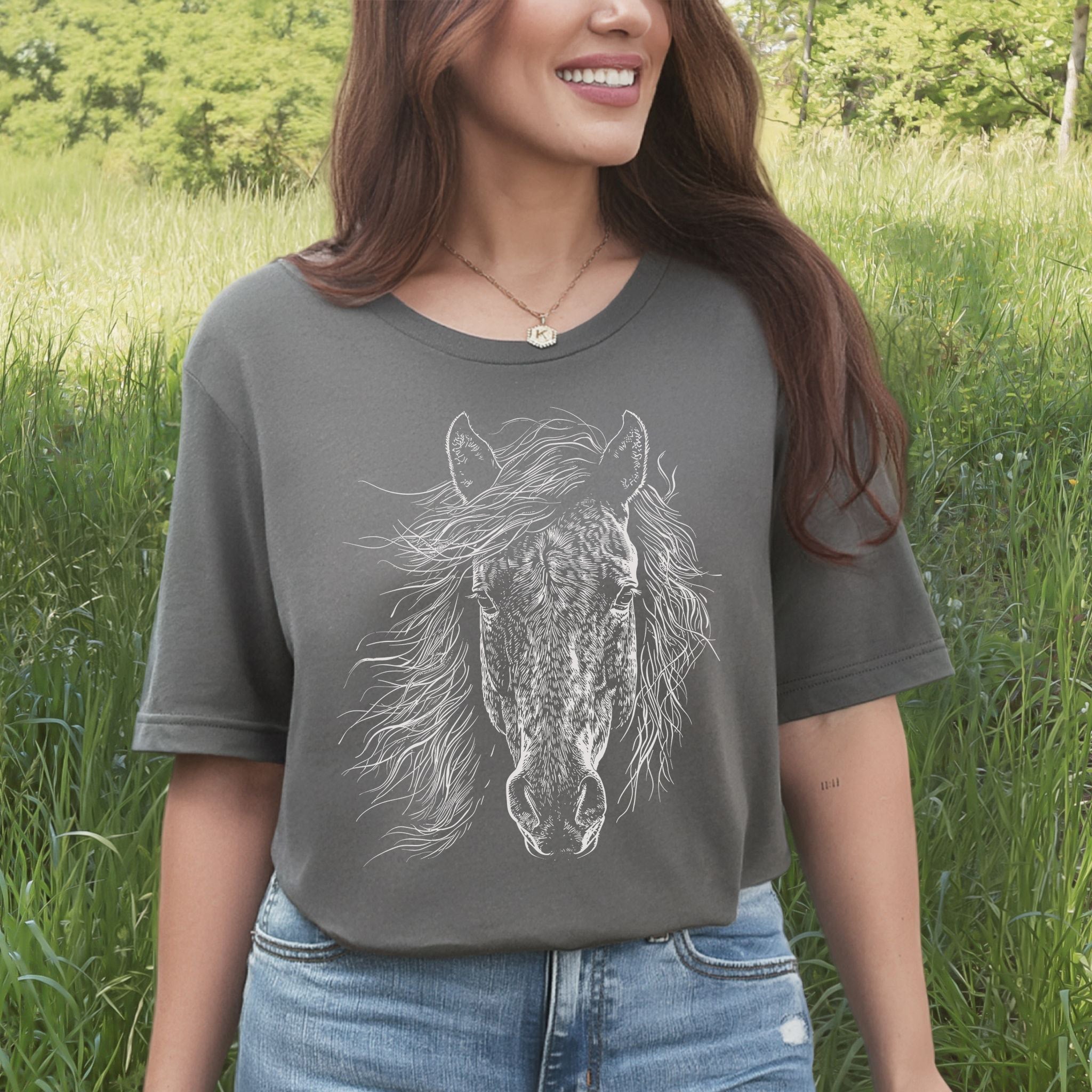 Wild Mustang Horse Face T-Shirt – Spirit of the West