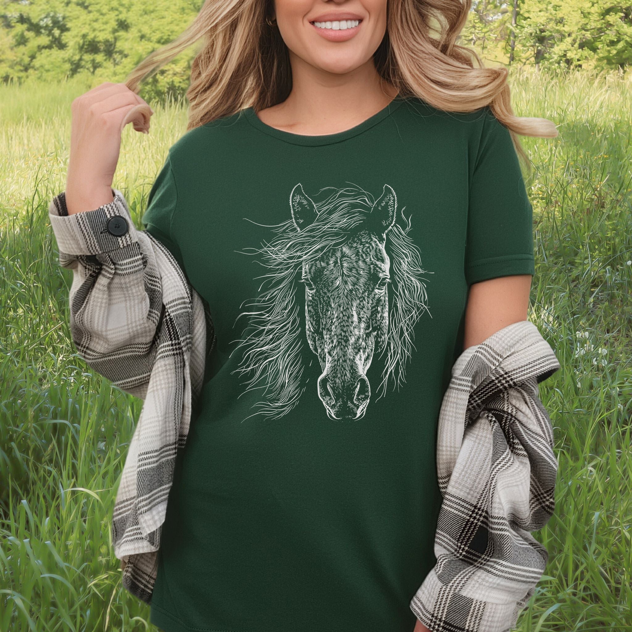 Wild Mustang Horse Face T-Shirt – Spirit of the West