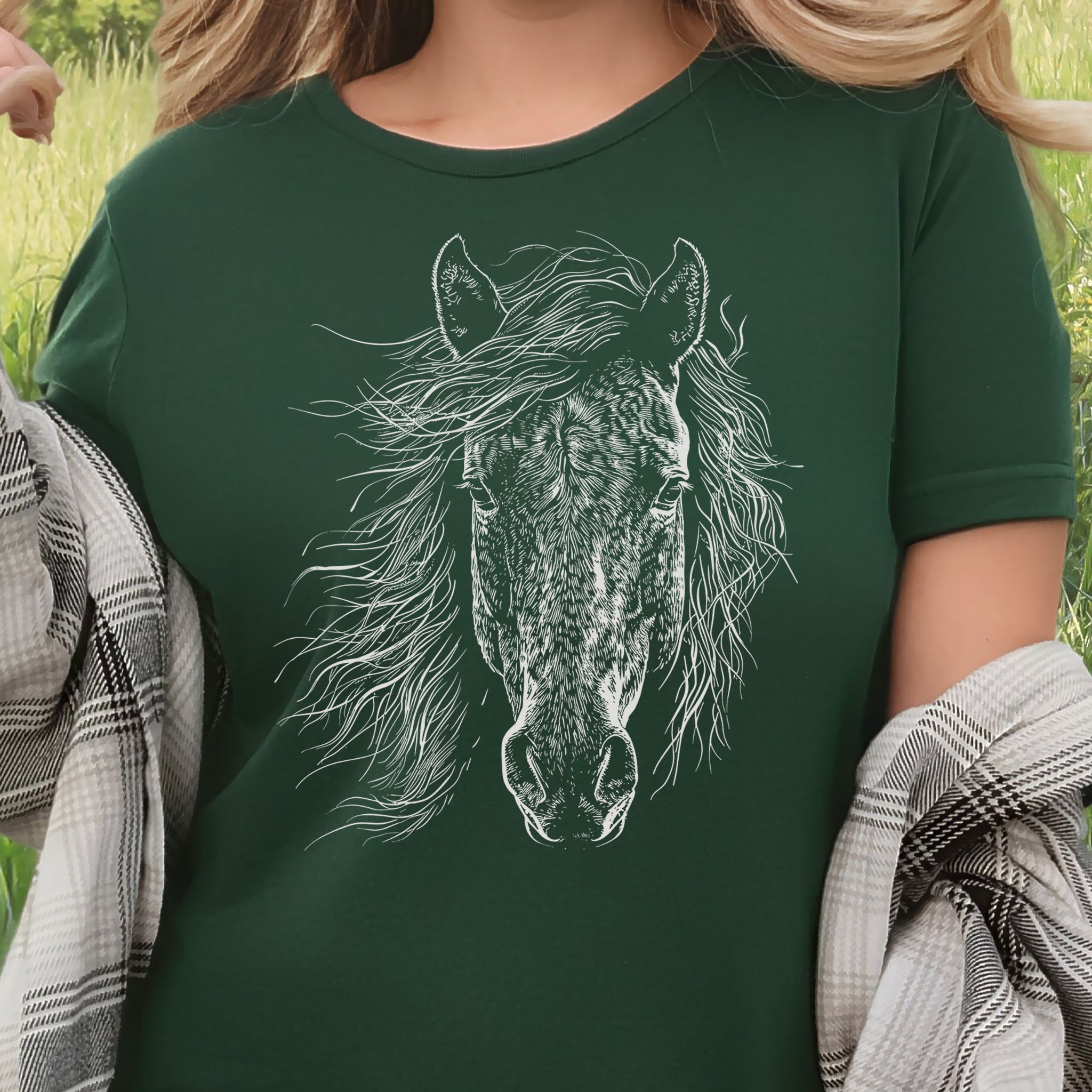 Wild Mustang Horse Face T-Shirt – Spirit of the West