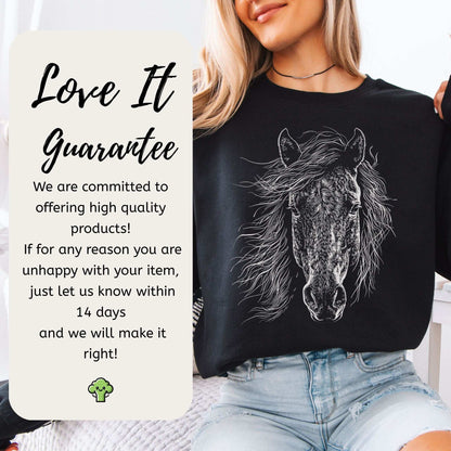 Wild Mustang Horse Sweatshirt – Spirit of the West & Free Soul Energy