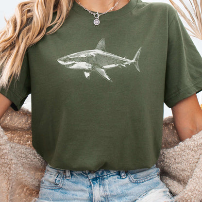 Vintage Great White Shark T-Shirt – Ocean Conservation Retro Style