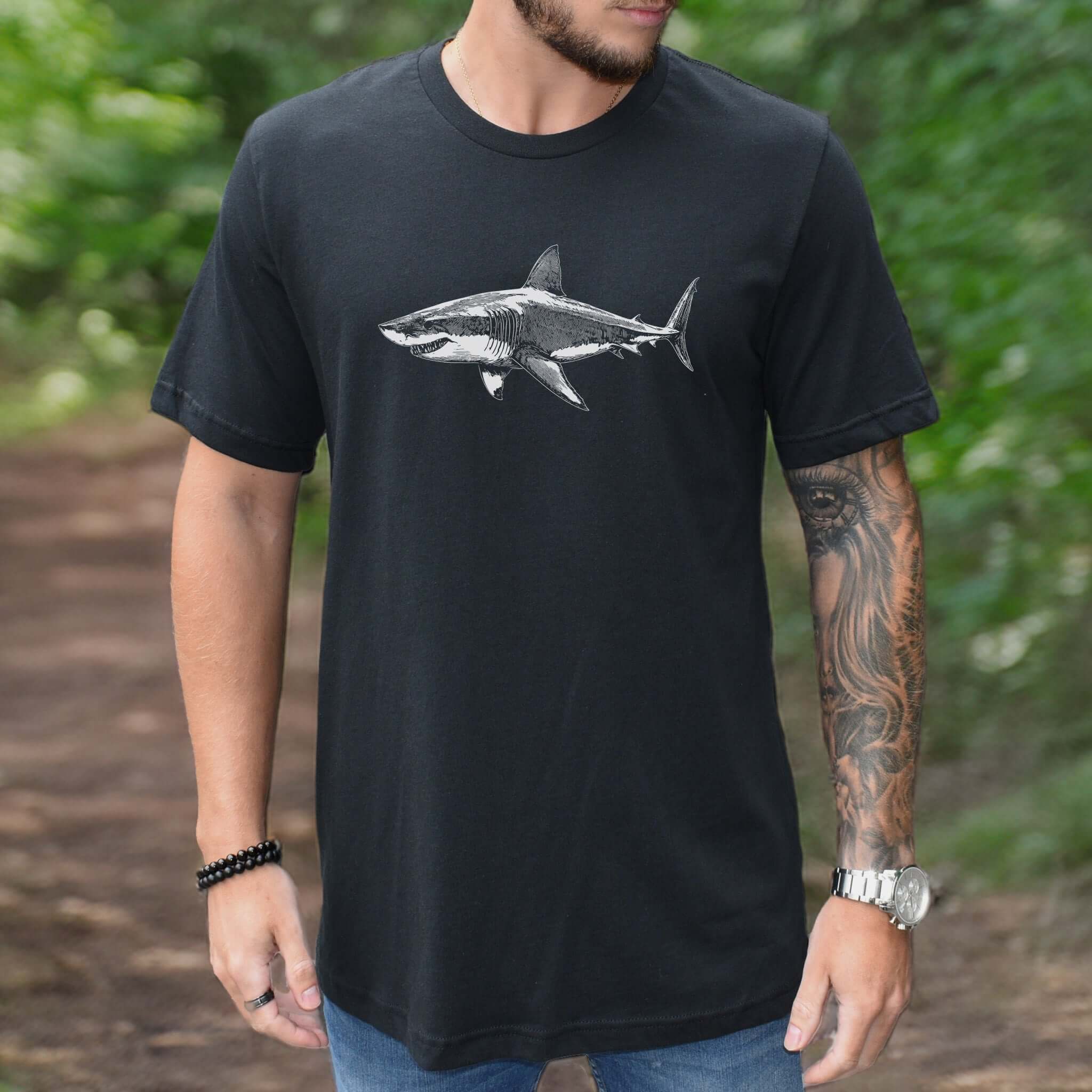 Vintage Great White Shark T-Shirt – Ocean Conservation Retro Style