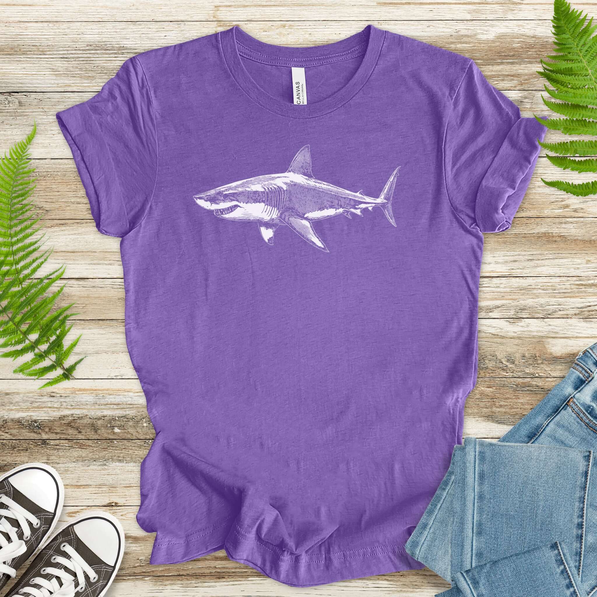 Vintage Great White Shark T-Shirt – Ocean Conservation Retro Style