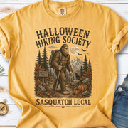 Halloween Hiking Society Sasquatch Local Funny Bigfoot Comfort Colors Shirt