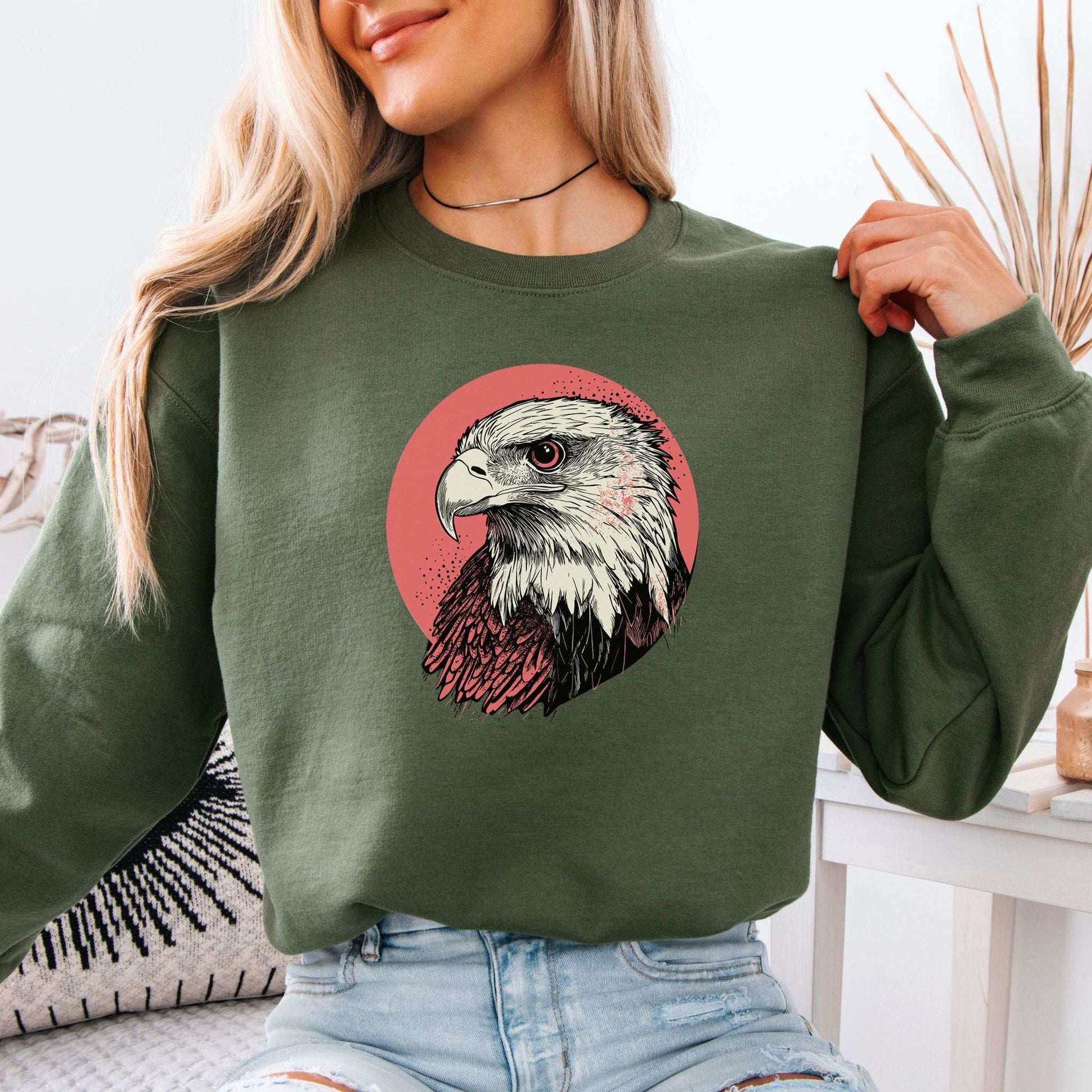 Hawk Head Sweatshirt – Bold and Majestic Design