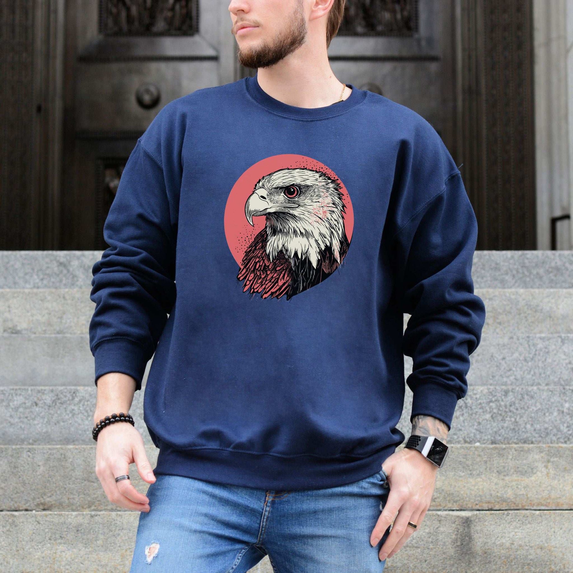 Hawk Head Sweatshirt – Bold and Majestic Design