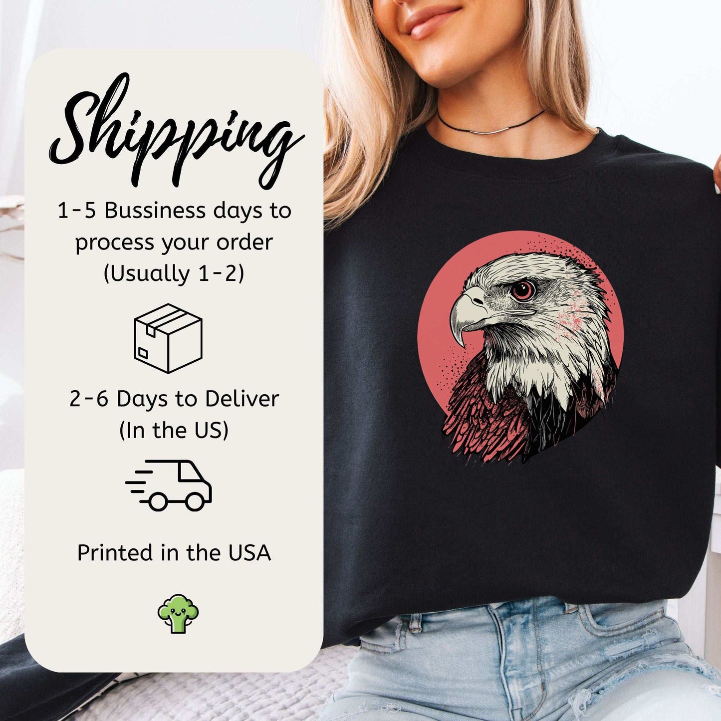 Hawk Head Sweatshirt – Bold and Majestic Design