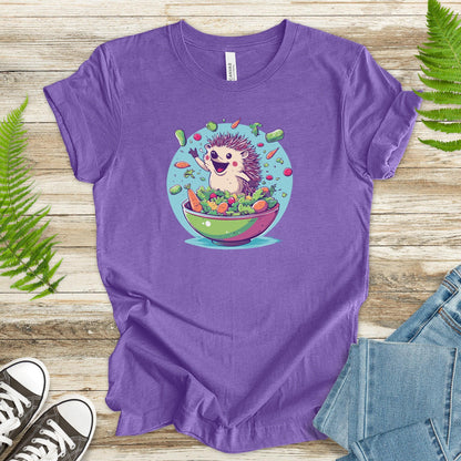 Hedgehog Making Salad T-Shirt - TShirtree