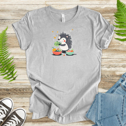 Hedgehog Salad Chef T-Shirt – Tossing Greens with Quills - TShirtree