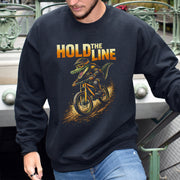 Hold The Line Retro Gator Mountain Biking Adventure Sweatshirt
