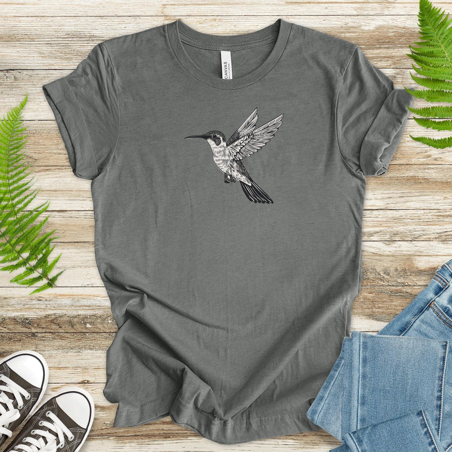 Hummingbird Sketch T-Shirt - TShirtree