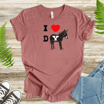 I Love Donkeys – Heart & Donkey T-Shirt - TShirtree