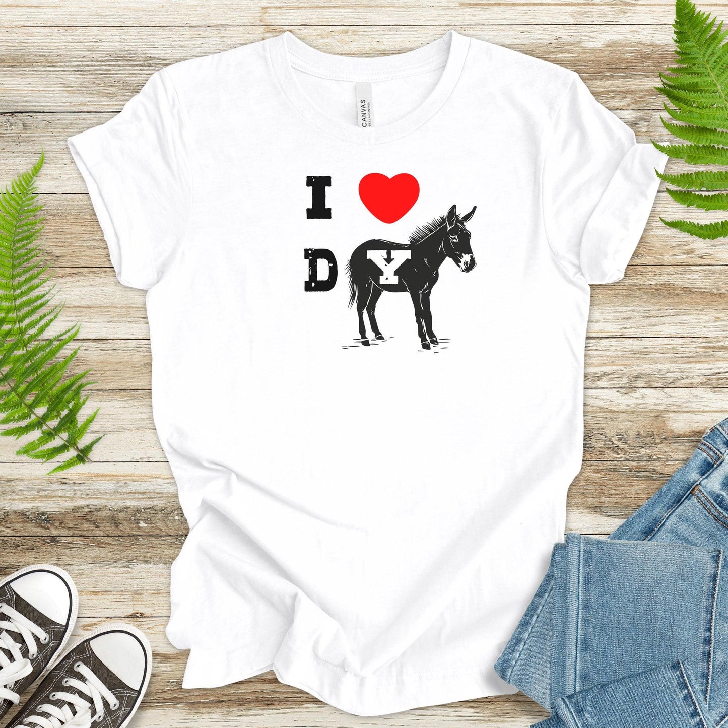 I Love Donkeys – Heart & Donkey T-Shirt - TShirtree