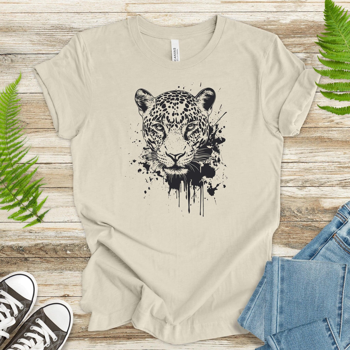 Jaguar Sketch T-Shirt – Bold Black and White Wildlife Art - TShirtree