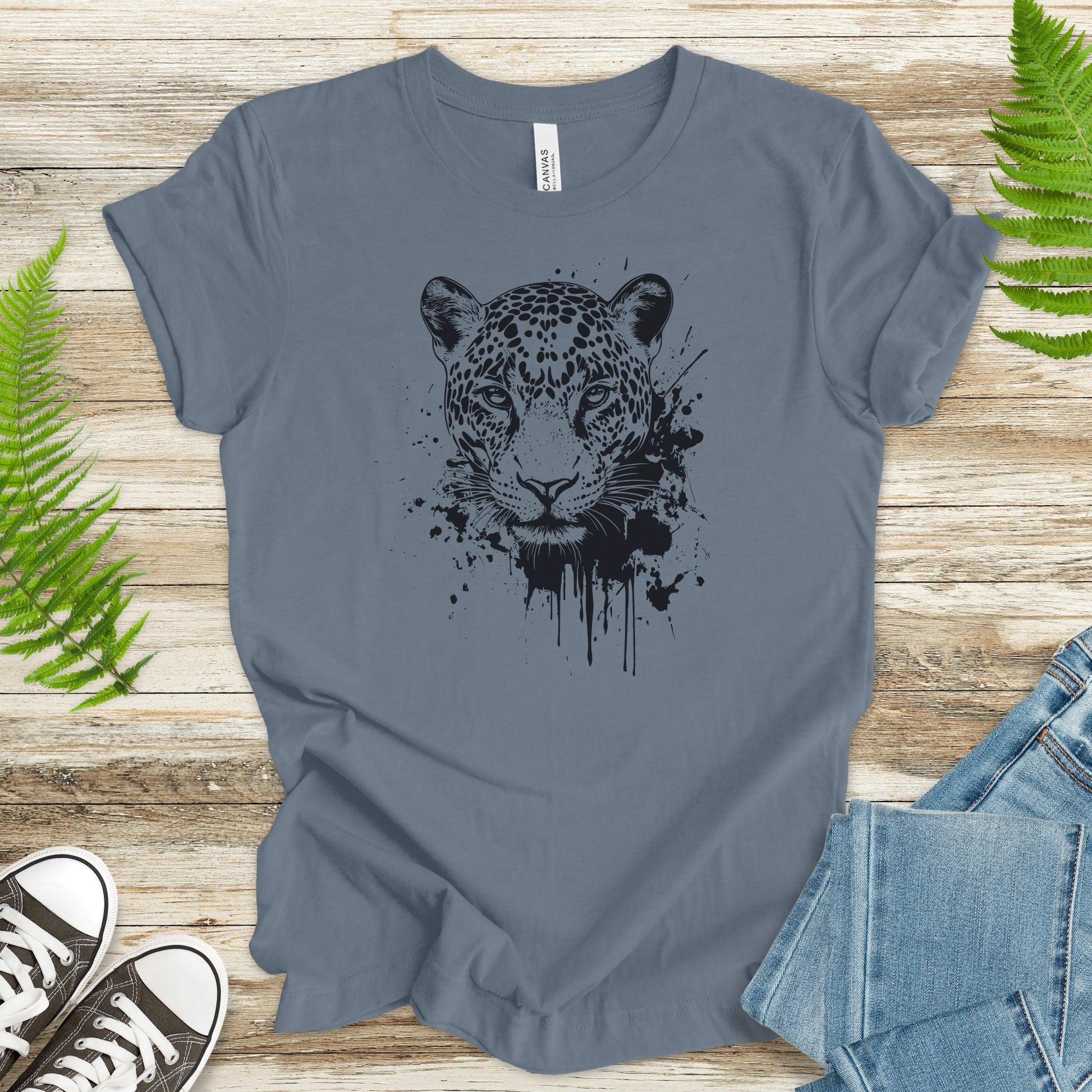 Jaguar Sketch T-Shirt – Bold Black and White Wildlife Art - TShirtree