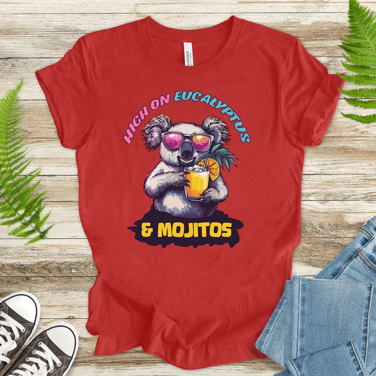 Koala Vacation Mode T-Shirt – Relax, Sip, Repeat
