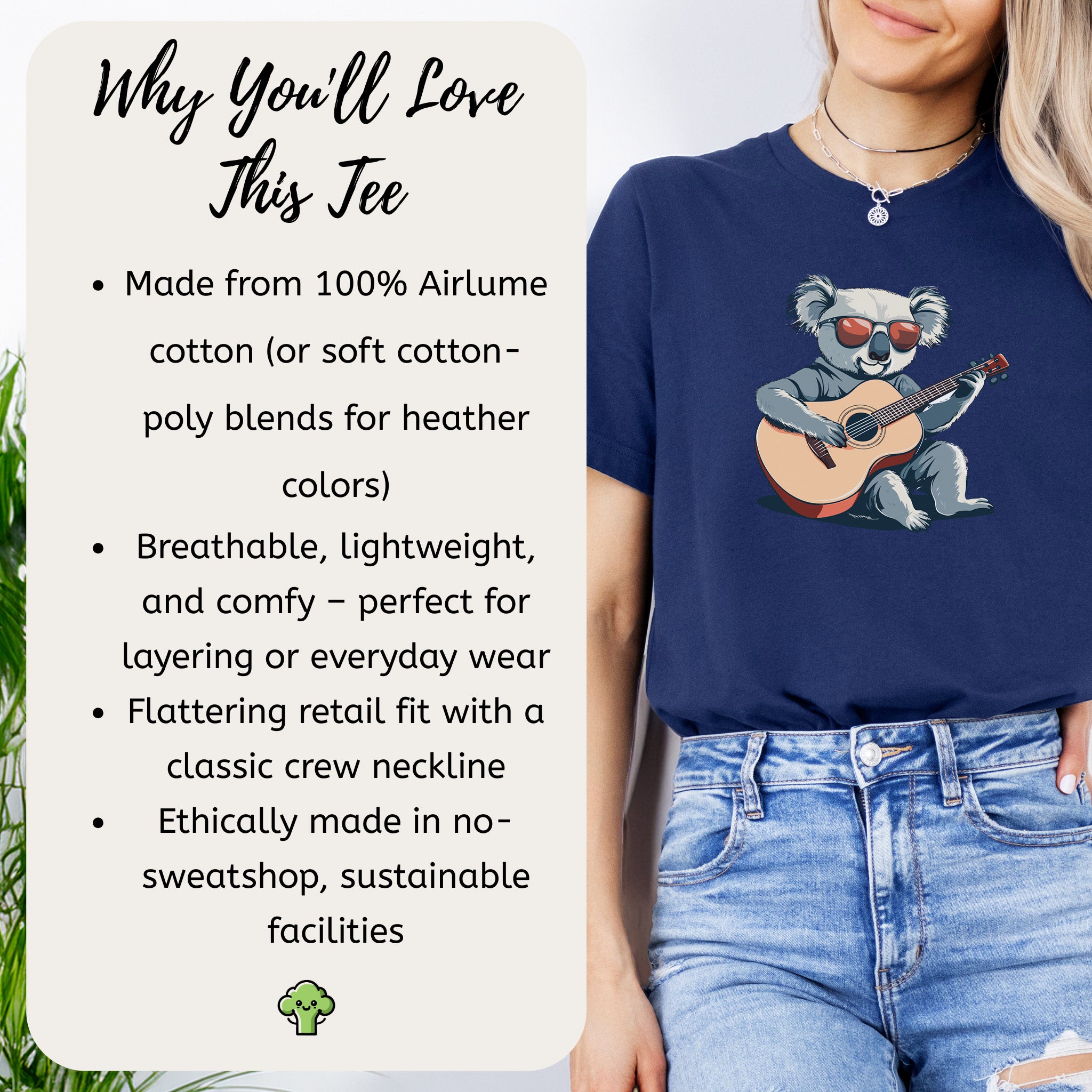 Koala Playing Guitar Retro Vibes T-Shirt