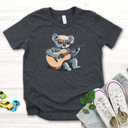 Koala Playing Guitar – Chill Retro Rocker Youth Tee