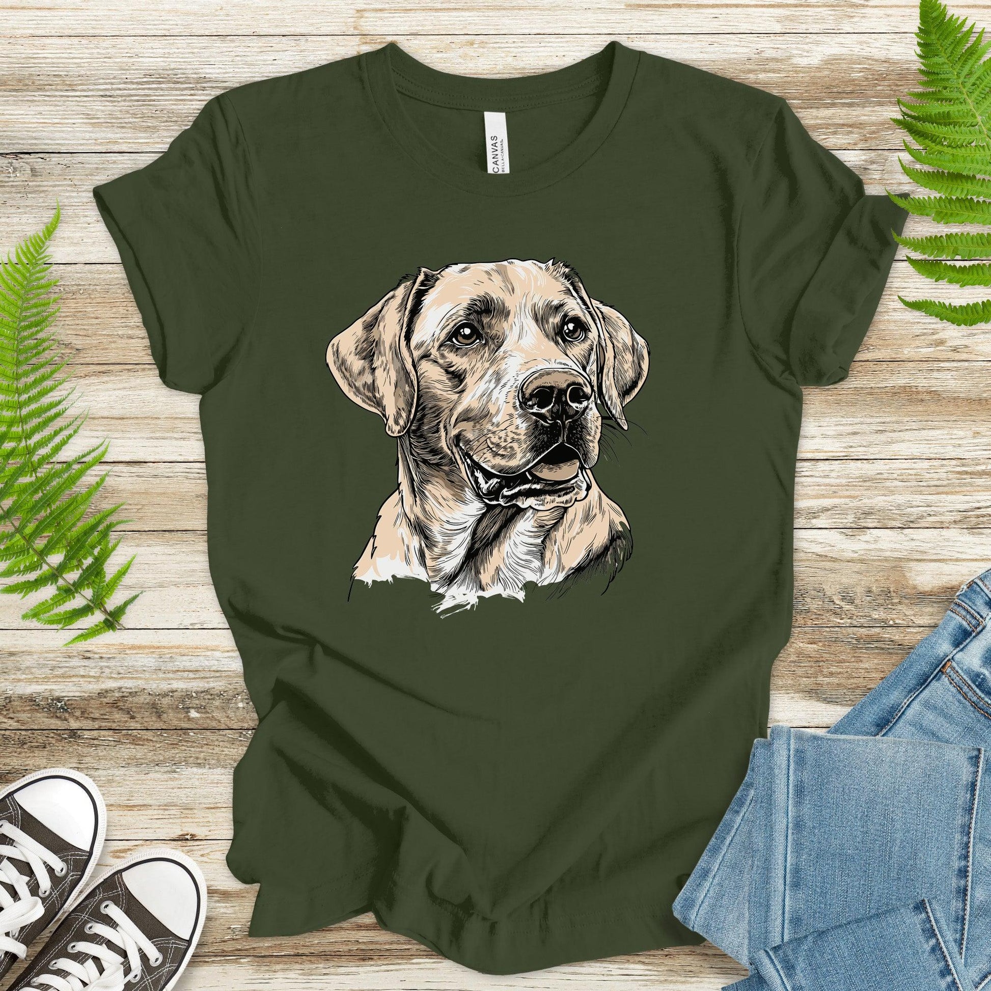 Labrador Dog Color Drawing T-Shirt - TShirtree