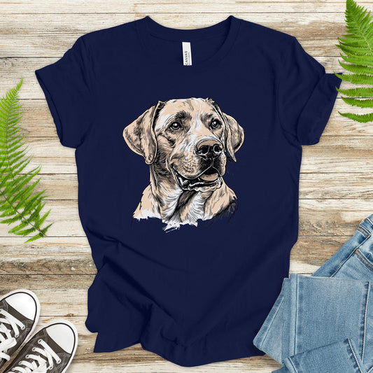 Labrador Dog Color Drawing T-Shirt - TShirtree