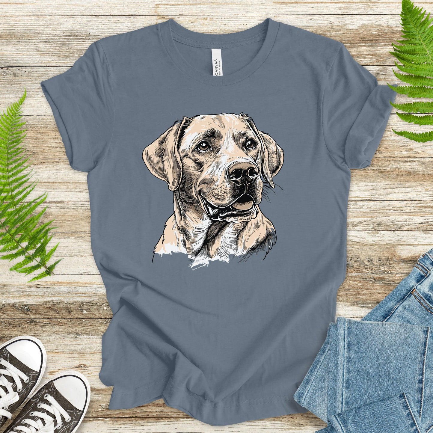 Labrador Dog Color Drawing T-Shirt - TShirtree