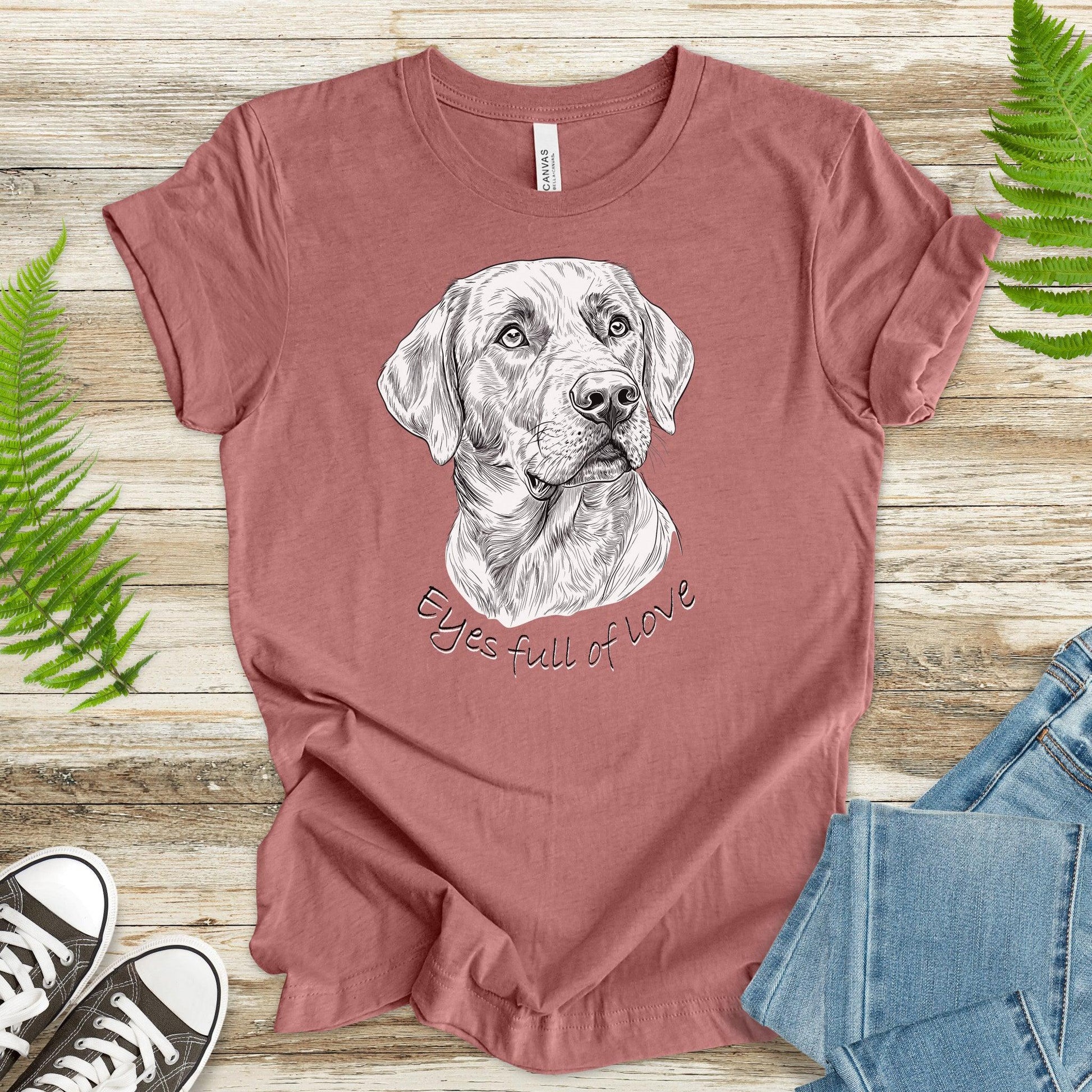 Labrador Love T-Shirt – 'Eyes Full of Love' Portrait Design - TShirtree