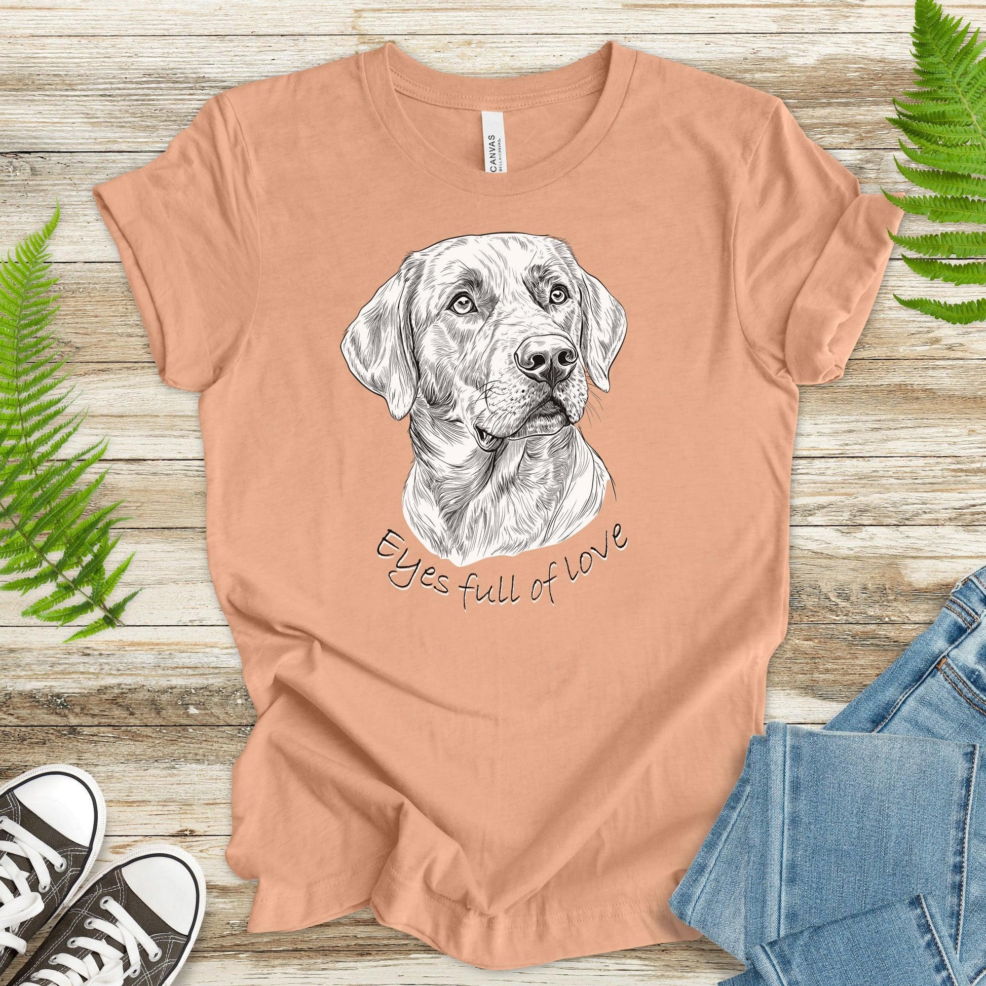 Labrador Love T-Shirt – 'Eyes Full of Love' Portrait Design - TShirtree