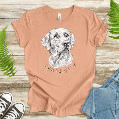 Labrador Love T-Shirt – 'Eyes Full of Love' Portrait Design - TShirtree