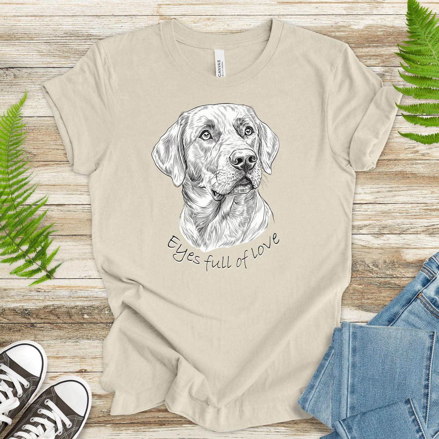 Labrador Love T-Shirt – 'Eyes Full of Love' Portrait Design - TShirtree