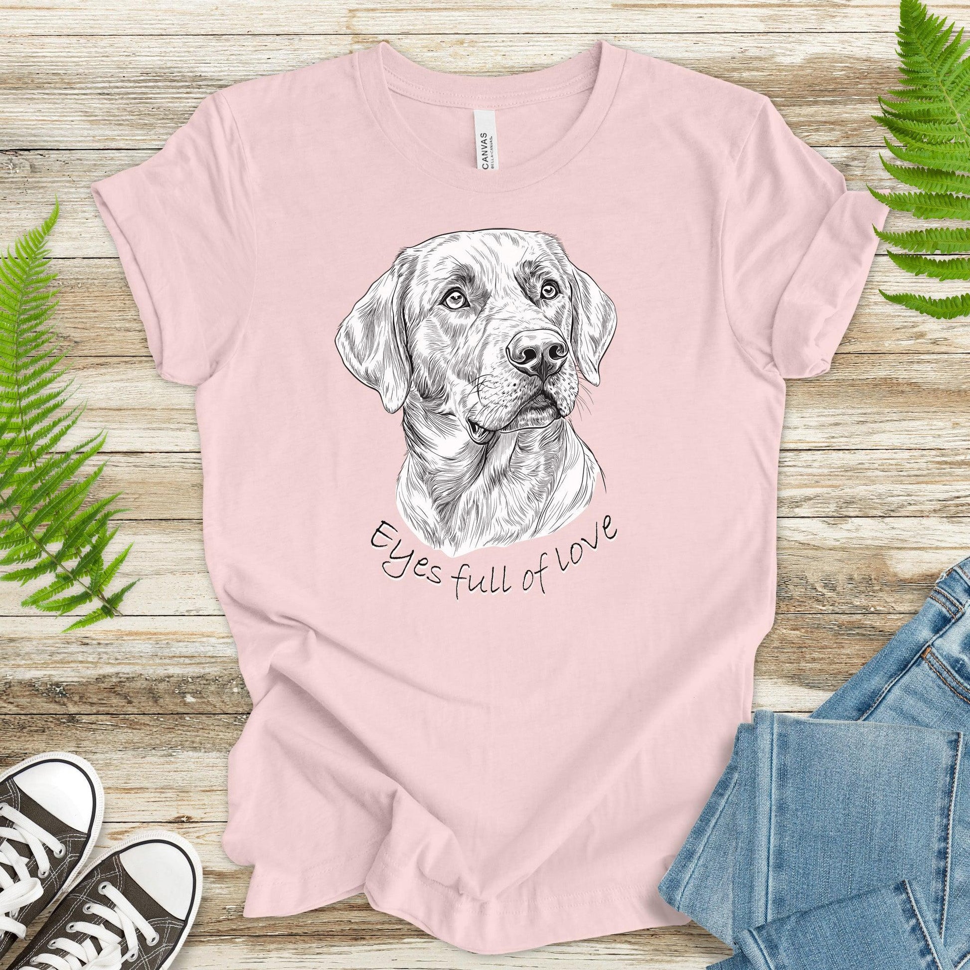 Labrador Love T-Shirt – 'Eyes Full of Love' Portrait Design - TShirtree