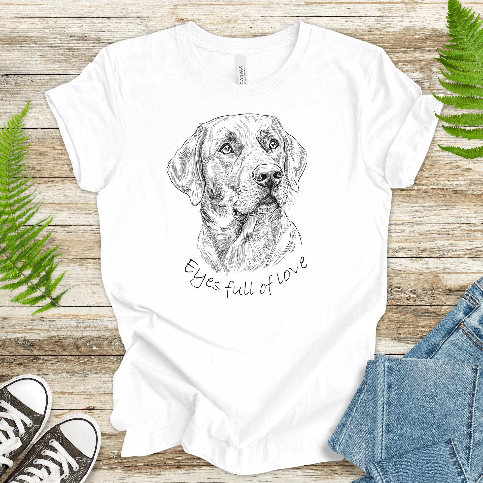 Labrador Love T-Shirt – 'Eyes Full of Love' Portrait Design - TShirtree