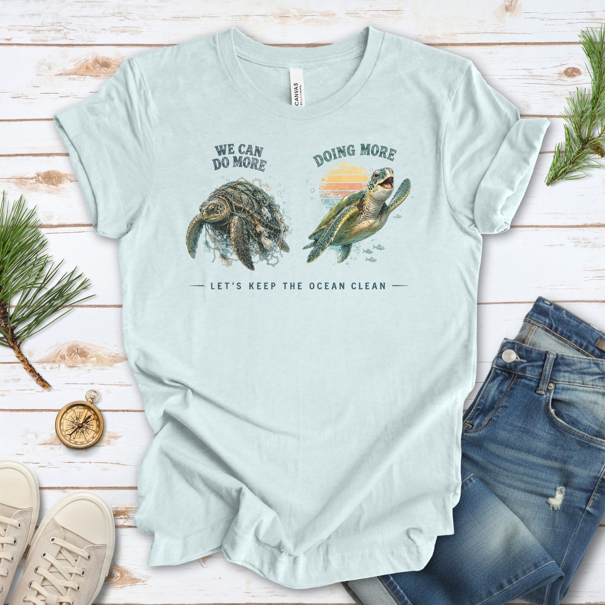 Let’s Keep the Ocean Clean Sea Turtle Conservation Gift T-Shirt