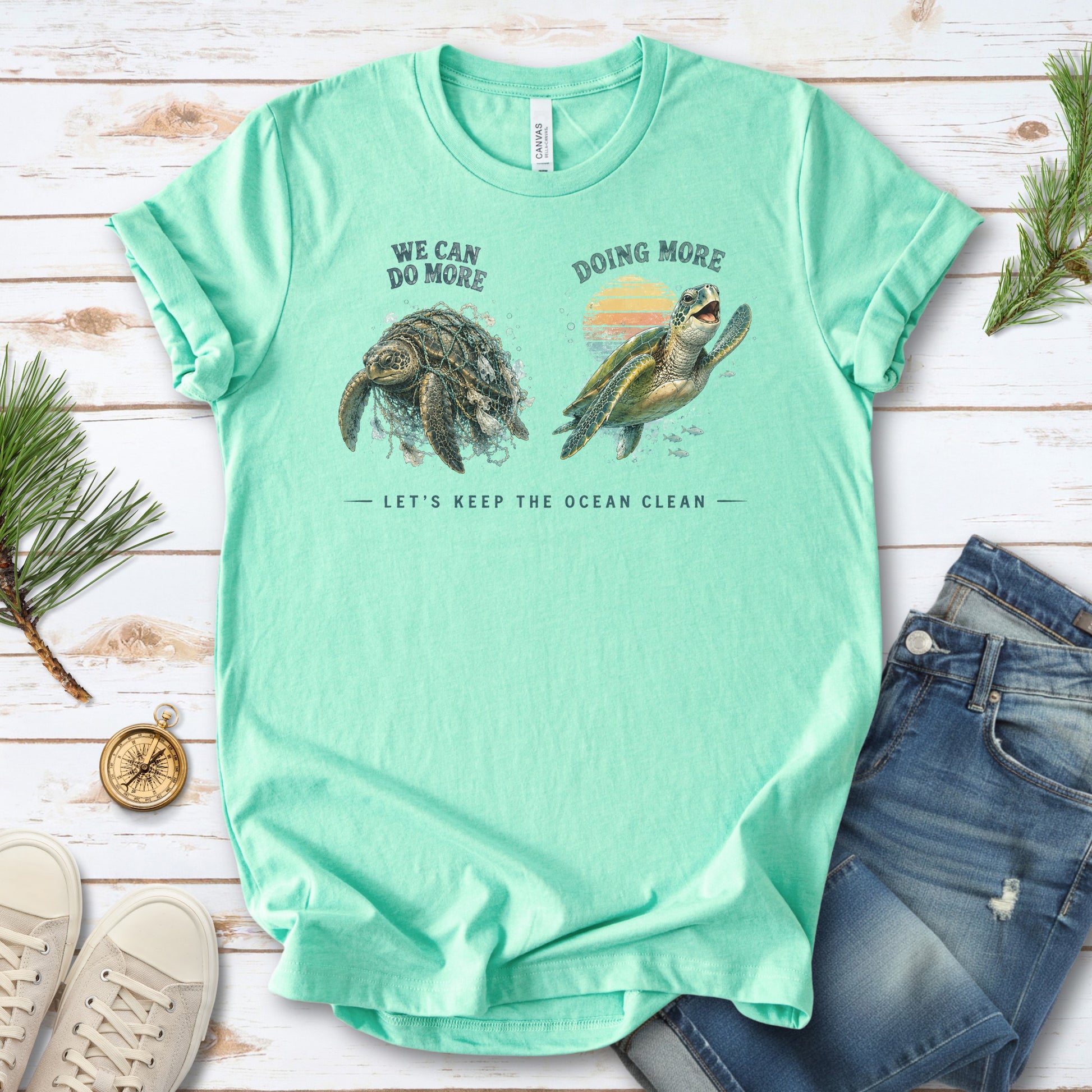 Let’s Keep the Ocean Clean Sea Turtle Conservation Gift T-Shirt