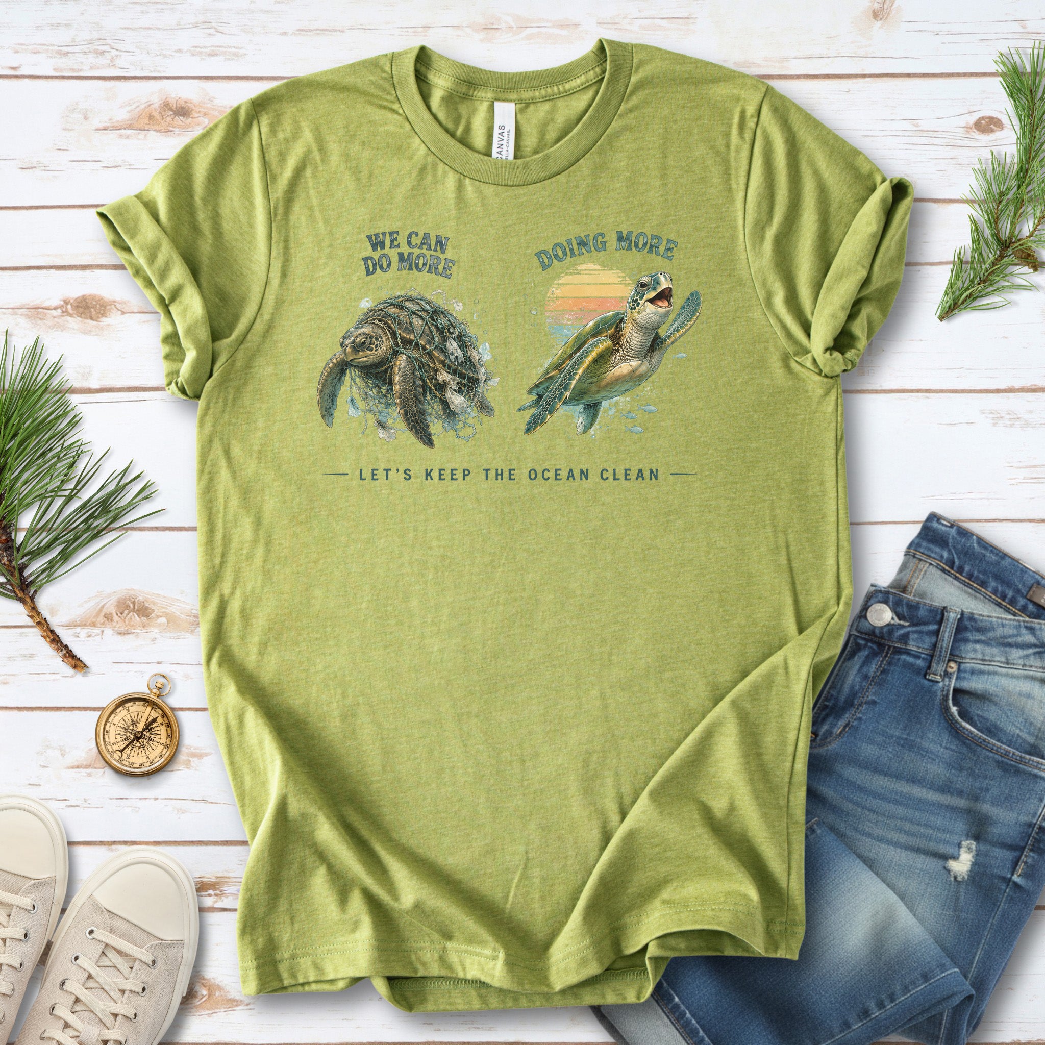 Let’s Keep the Ocean Clean Sea Turtle Conservation Gift T-Shirt