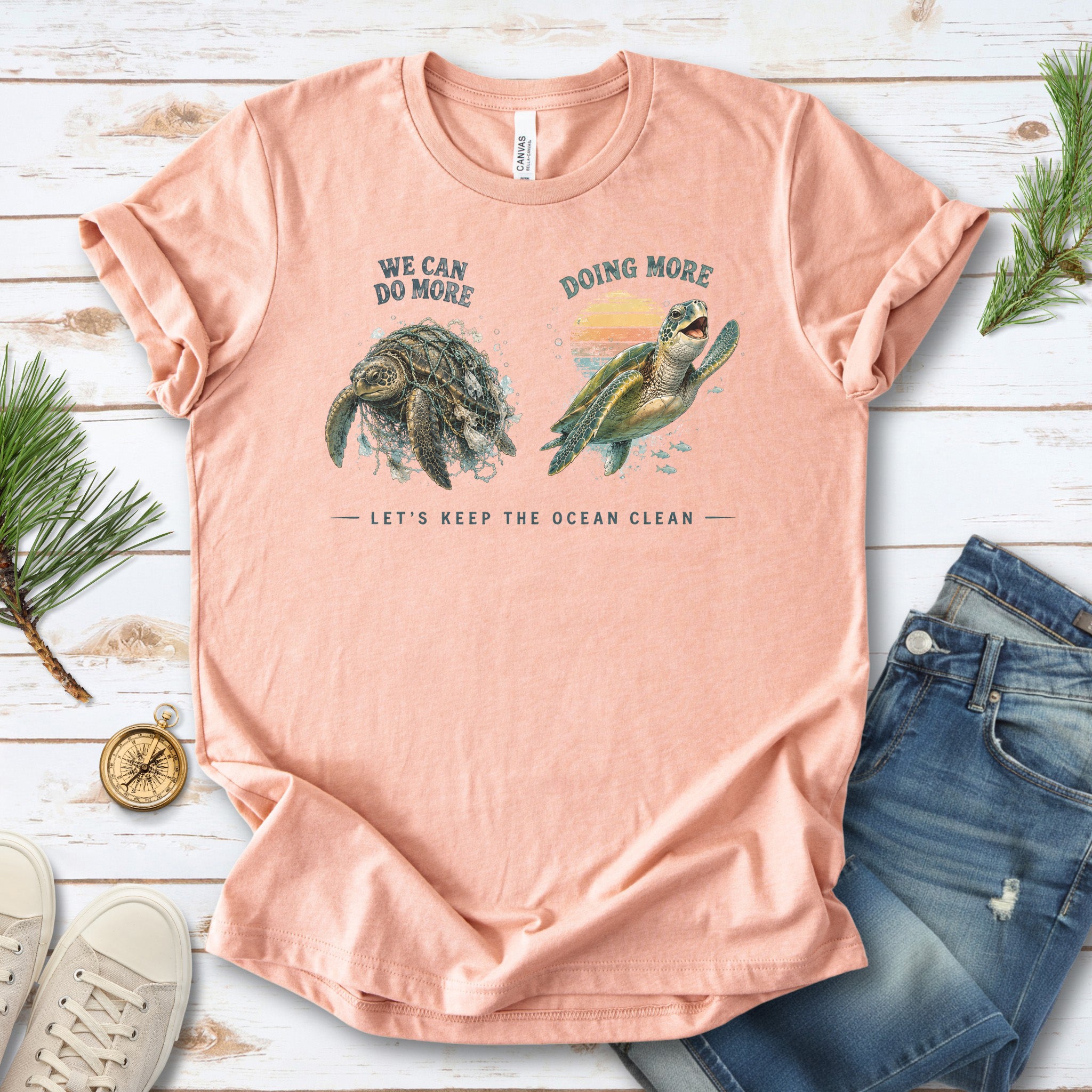 Let’s Keep the Ocean Clean Sea Turtle Conservation Gift T-Shirt