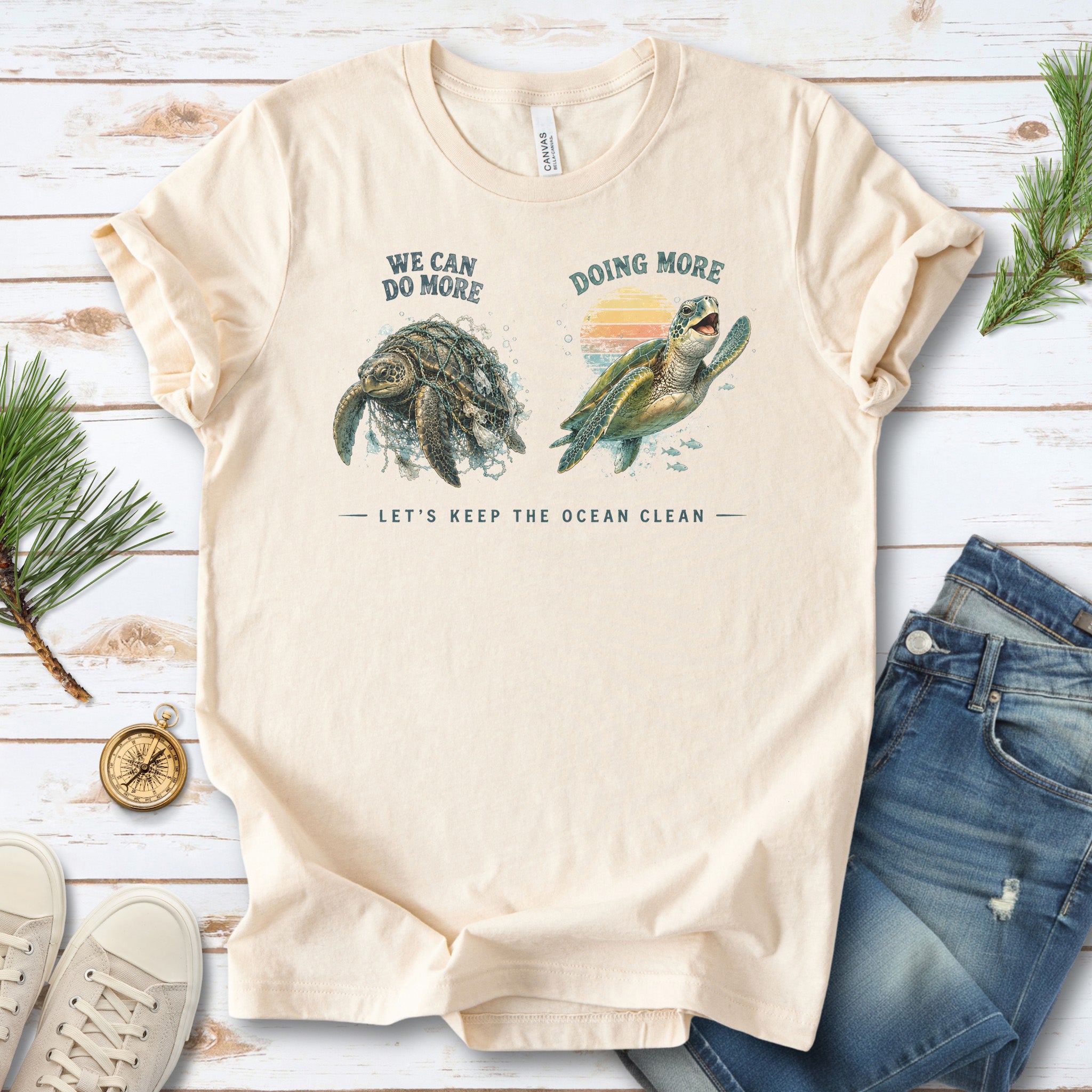 Let’s Keep the Ocean Clean Sea Turtle Conservation Gift T-Shirt