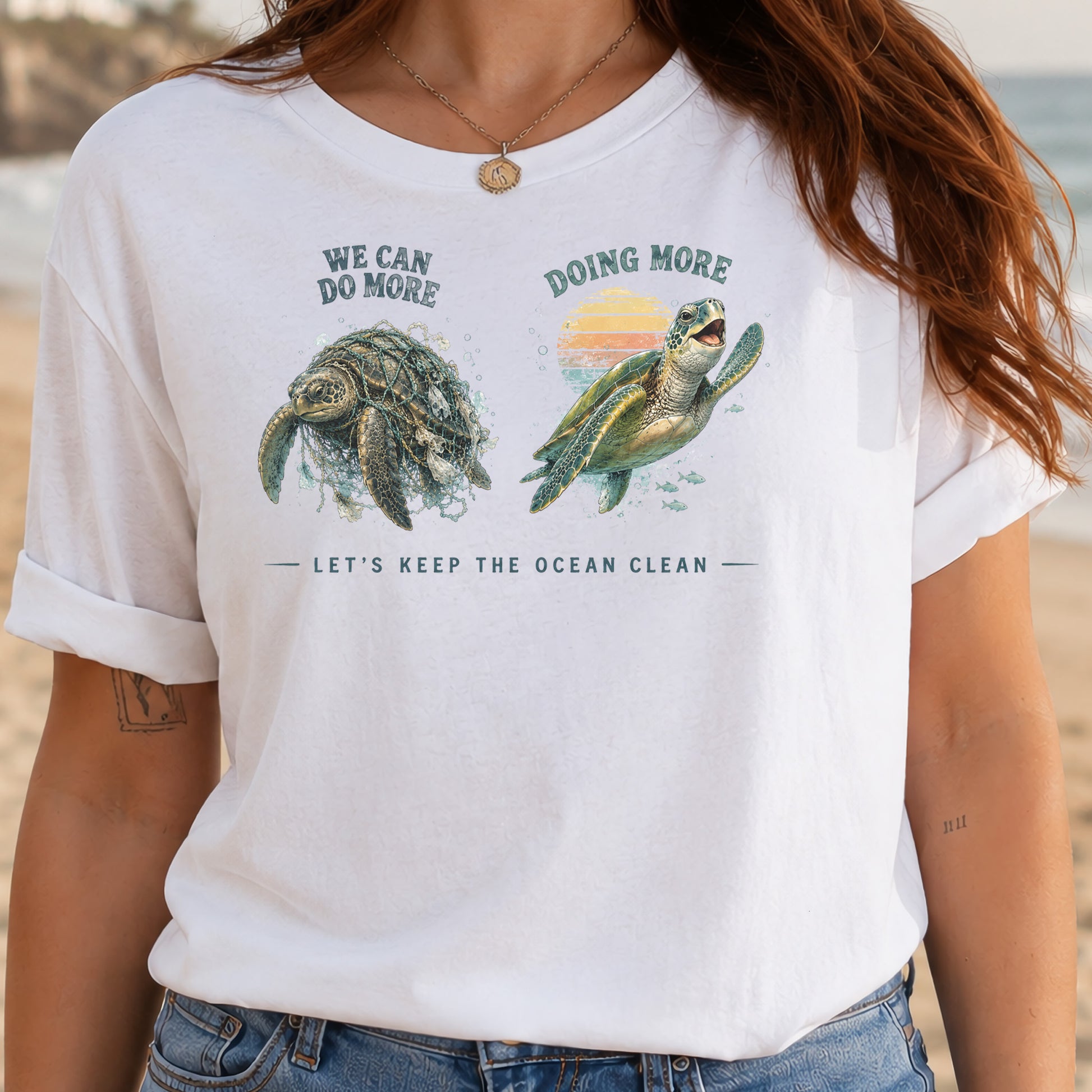 Let’s Keep the Ocean Clean Sea Turtle Conservation Gift T-Shirt