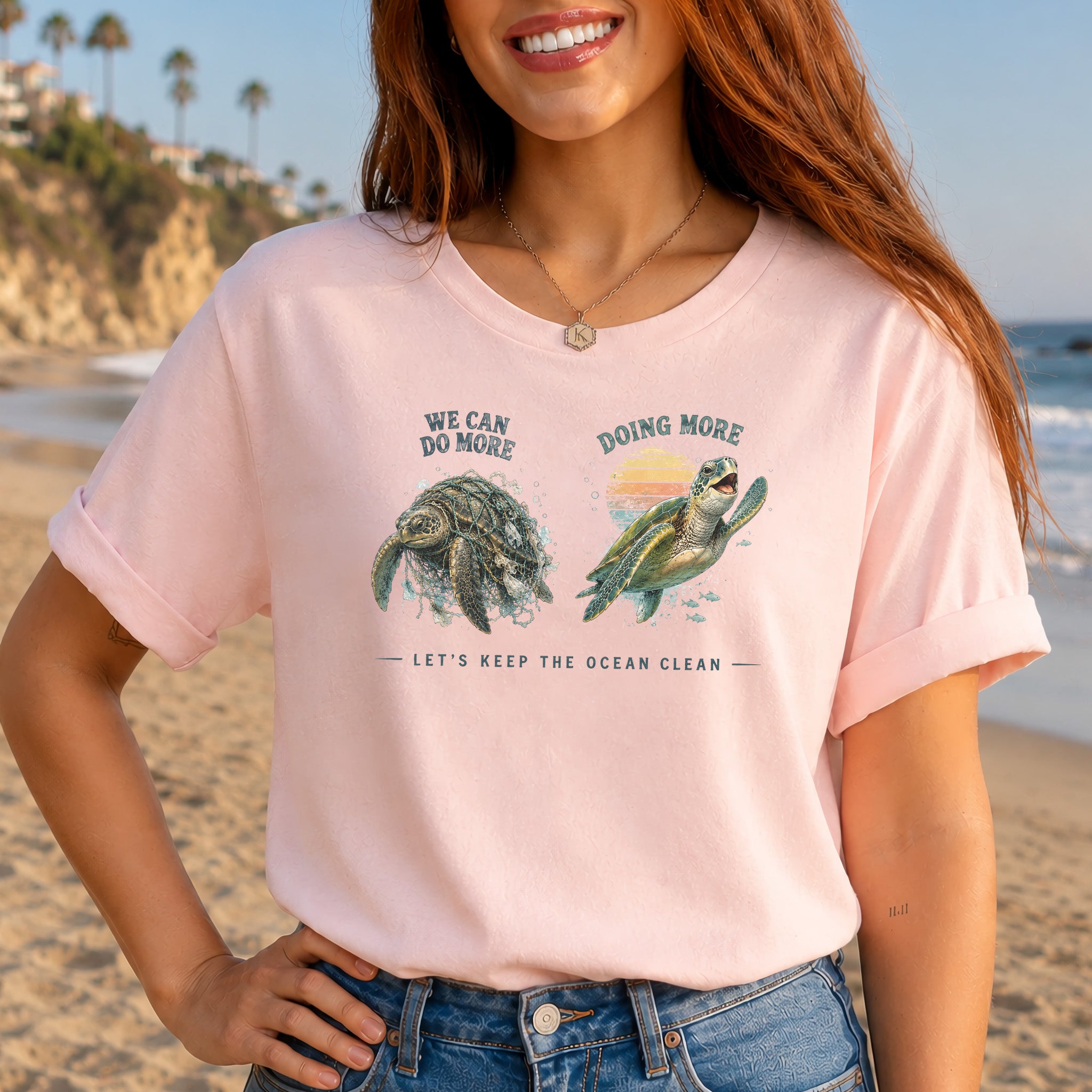 Let’s Keep the Ocean Clean Sea Turtle Conservation Gift T-Shirt