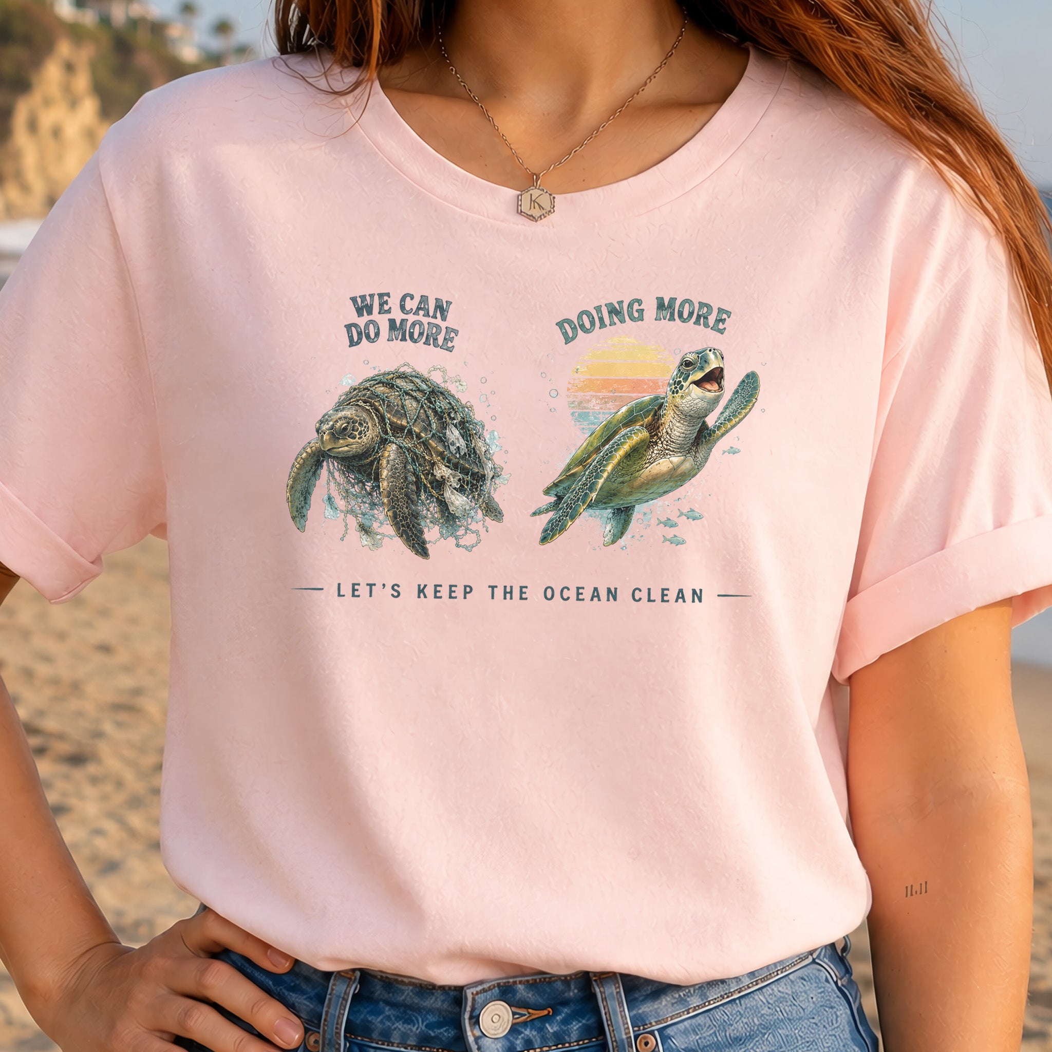 Let’s Keep the Ocean Clean Sea Turtle Conservation Gift T-Shirt